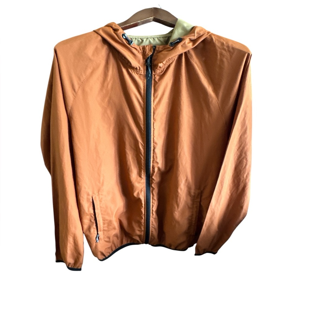Salty Crew Burnt Orange Windbreaker Technical Jacket Mens Size Small Lightweight